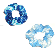 Hair Scrunchie Clouds Moons Fabric Ponytail Holder Ties Scrunchies by Sh... - $7.62+