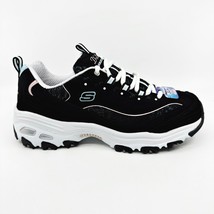 Skechers D&#39;Lites Sparkling Rain Black Light Blue Womens Size 7.5 Athletic Shoes - £51.36 GBP