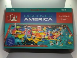 Crocodile Creek, Discover America, Learn &amp; Play,100 PCS, 27x37 Floor Puzzle, NEW - £15.33 GBP