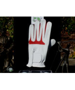 Mens White / Red Accents Cabretta Leather G Glove XX large Free BMarker - $24.25 CAD