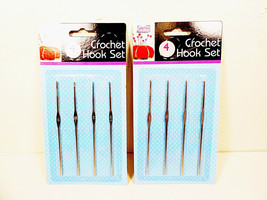 Crochet Hooks Set 2 Sets Crocheting Hook Needles Needle Metal 1.2 1.3 1.4 1.6 - £6.50 GBP