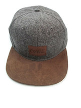 Coca-Cola Baseball Cap Hat Gray Twill with Suede Patch and Bill - BRAND NEW - £9.81 GBP