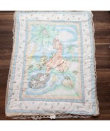 Baby Blanket Quilt Comforter Precious Moments Jungle Safari Zoo Animal P... - $79.19