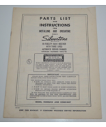 Vintage Sears Silvertone Radio &amp; Record Changer Parts List Instructions ... - $26.72