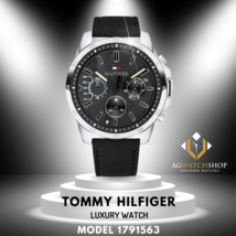 Tommy Hilfiger Men’s Quartz Leather Strap Black Dial 46mm Watch 1791563 - £95.64 GBP