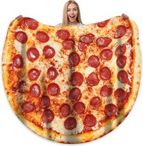 Pizza Blanket Adult Kdis Size Funny Realistic Food Personalized Throw Blanket - £29.25 GBP
