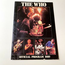 The Who Official Program 1980 - Vintage Live Concert Tour Book Program - £14.14 GBP