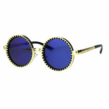 Steampunk Fashion Sunglasses Round Circle Spiked Frame Mirror Lens - £10.47 GBP