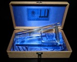 Dunhill Crystal Ashtray in original wood case. Has chip on bottom edge - $425.00