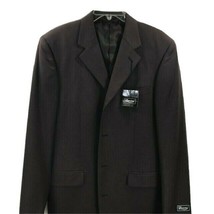 Bruccini Men&#39;s Brown Suit Jacket Only Single Breasted 4 Buttons Size 40L - £31.78 GBP