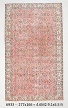 5x9 rug,pink turkish rug,5x9 vintage rug,5x9,handmade wool rug,7x10 faded rug,ov - £378.87 GBP