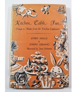 1961 KITCHEN TABLE FUN Children’s Activity Craft Book Hardcover DJ Nagle... - $3.95