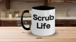 Scrub Life Mug White Two Tone Coffee Cup RN Nurse Technician Medical Hero Dental - £18.63 GBP