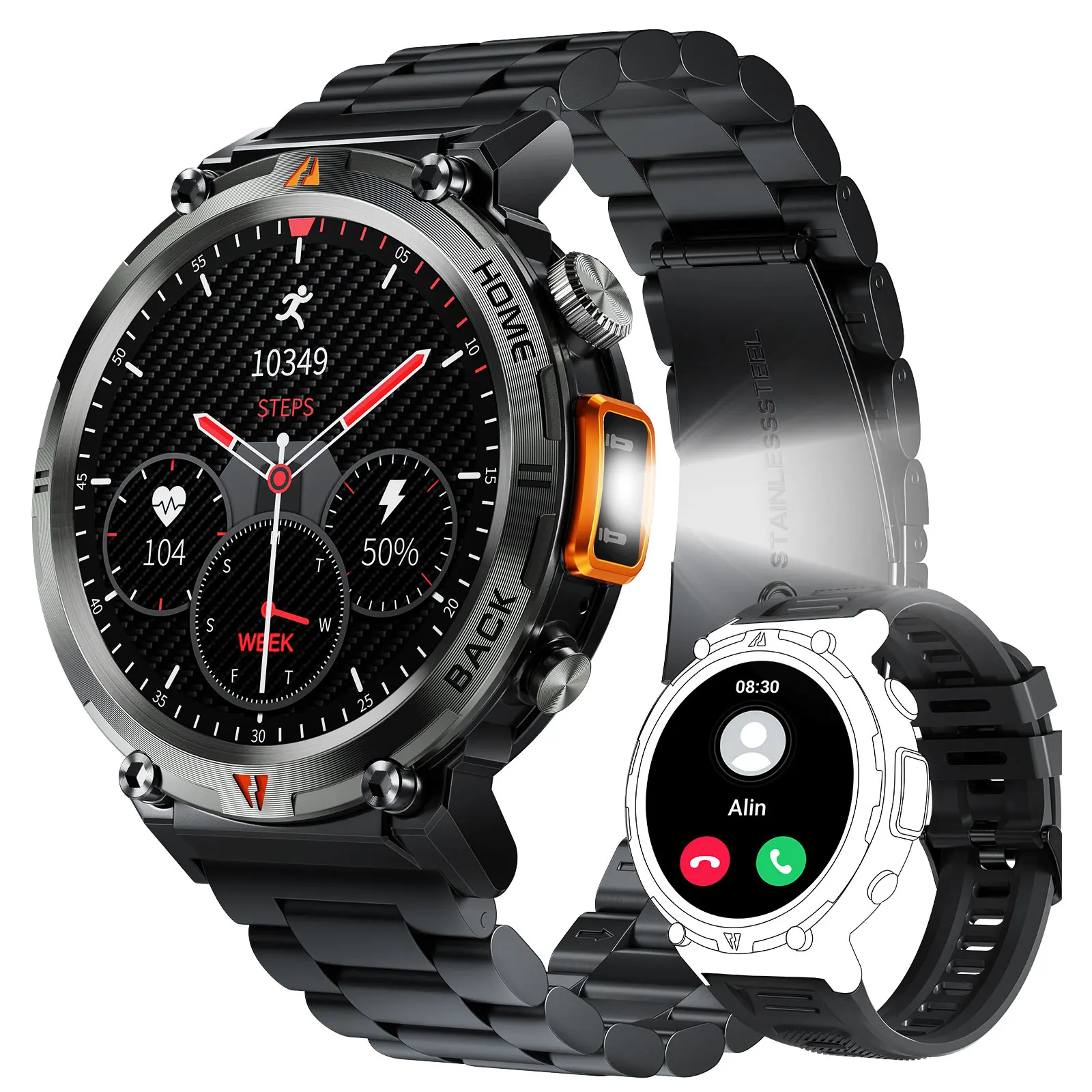 Smart Watch KE3 3ATM Waterproof Sport Genuine Original Design Men Bluetooth Call - £75.28 GBP