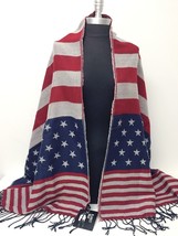 Americana woven Blanket Wrap Scarf Shawl Stole Soft Pashmina Unisex NEW - $12.19