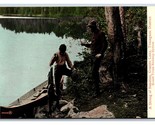 Fishing On Granite Lake Temagami District Ontario Canada UNP DB Postcard T5 - £3.91 GBP