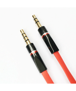 Red Flat Wire Aux Auxiliary Cable - £5.31 GBP