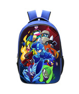 Rockman Mega Man Kid Adult Backpack Schoolbag Bookbag Daypack Blue Bag T... - £21.32 GBP