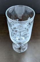 Frisco (SL&SF) Stem Glass Goblet w/Etched Railroad Logo & Locomotive #222 6.25" image 5