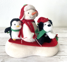 Hallmark Jingle Pals Sleigh Ride Snowman Penguin Dog Music 2007 Works w/... - £14.59 GBP