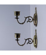 Vintage Baldwin Brass Candle Wall Sconce Candle Holders Solid Brass - $46.39