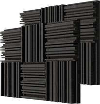 Troystudio Thick Acoustic Foam Panels, 12 X 12 X 2 Inch 12 Pcs Broadband... - £31.23 GBP