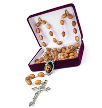 Our Lady of Perpetual Help, Wooden Catholic Rosary Necklace - $73.41