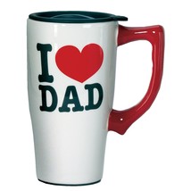 Spoontiques - Ceramic Travel Mugs - I Love Dad Cup - Hot or Cold Beverages - Gif - £28.31 GBP