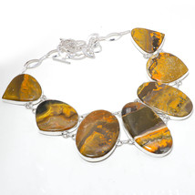 Bumble Bee Jasper Gemstone Handmade Ethnic Gifted Necklace Jewelry 18&quot; S... - £12.63 GBP