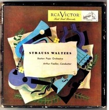 Arthur Feidler Boston Pops Orchestra 45 rpm Strauss Waltzes 5 Discs Red ... - $14.50