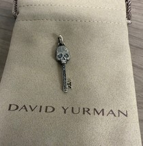 David Yurman Memento Skull Key Amulet .925 Sterling Silver with Black Di... - $12,946.23 MXN