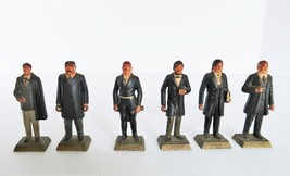 Vintage 1960 s Marx Toys Lot of 6 President Figurines Taft Roosevelt Lincoln etc - $24.99