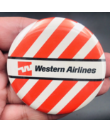 Vintage Western Airlines Round Pin 2.25&quot; Diameter -- Western Air Express - $12.19