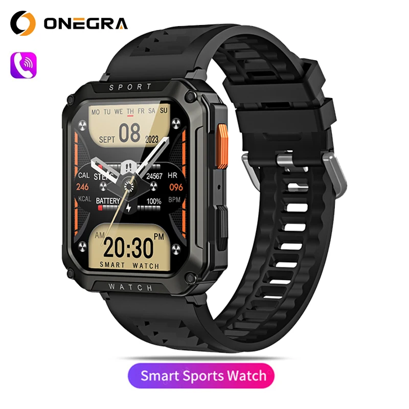 Rugged  2024 Smart Watch Men Bluetooth Call For Android  Ios  Fitness Ai... - £92.67 GBP