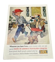 Bank of America Vintage Print Ad 60s MCM Boy Runaway From Home Barbara Bradley - £17.11 GBP