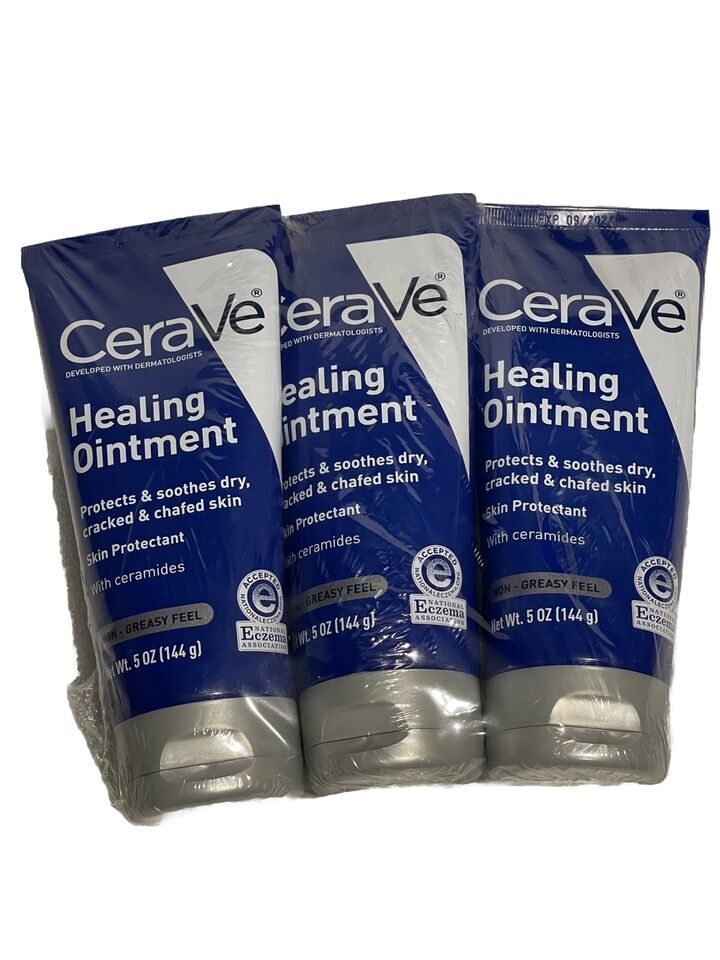 Cerave Healing Ointment Tri-Pack 5 oz (144g) Factory Sealed Fast FREE SHIPPING!! - £22.17 GBP
