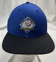 47 Valley League Baseball Cap Hat Men&#39;s 7 5/8 Blue Black Color Block Emb... - $13.85