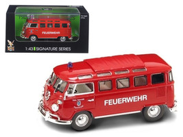 1962 Volkswagen Microbus Police Fire Department 1/43 Diecast Car Model by Road S - £22.86 GBP