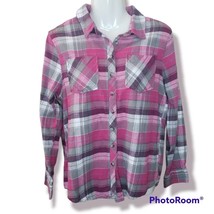 Canada Weather Gear 2 Pocket Plaid Button Up Long Sleeve Shirt Flannel sz L - £31.19 GBP