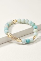 Stella &amp; Dot Ulani Beaded Stretch Bracelet - Amazonite - £25.10 GBP