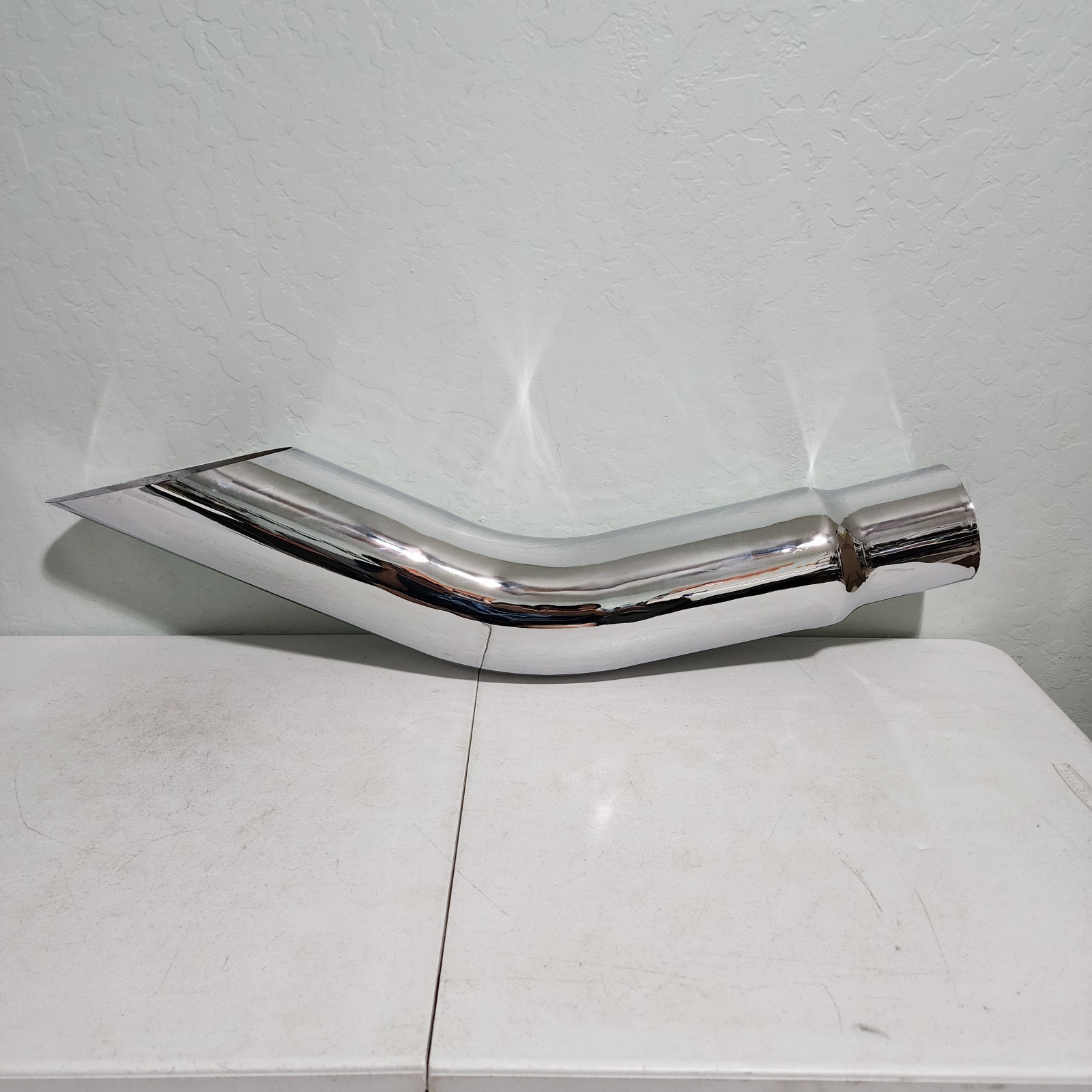 6&quot; to 5&quot; × 36&quot; Length OD Bull Horn Chrome Stack Pipe 5&quot; OD - 6&quot; OD - $119.95