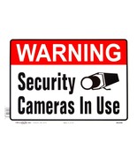 WARNING SECURITY CAMERAS IN USE metal SIGN video security camera Hillman... - $481.16 MXN
