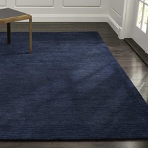 Area Rugs 8&#39; x 10&#39; Baxter Indigo Blue Hand Tufted Crate &amp; Barrel Woolen ... - $699.00