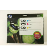 HP 920 Combo Pack Ink - Cyan, Magenta, Yellow Bonus Photo Paper Envelope... - $24.20 CAD