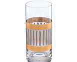 Lenox Wainwright La Rochelle Highball Glasses Set 4 Gold &amp; Platinum Stri... - $57.00