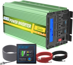 Edecoa 2000W 24V Power Inverter Dc 24V To 110V Ac Power Converter Lcd And Remote - £162.61 GBP