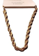 SUGARFIX by Baublebar ~ Goldtone ~ Collar ~ Twisted ~ Nickel Free ~18&quot;  Necklace - £14.94 GBP