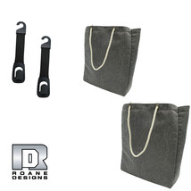 Roane Design Gray Collection Small &amp; Large Tote Bags &amp; 2 Hooks Combo - $19.99