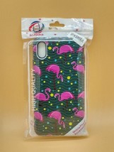 Green &amp; Pink Flamingo Hard Case for Apple iPhone XS Max - Hybrid Cover USA Fast! - £1.18 GBP