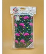 Green &amp; Pink Flamingo Hard Case for Apple iPhone XS Max - Hybrid Cover U... - £1.15 GBP